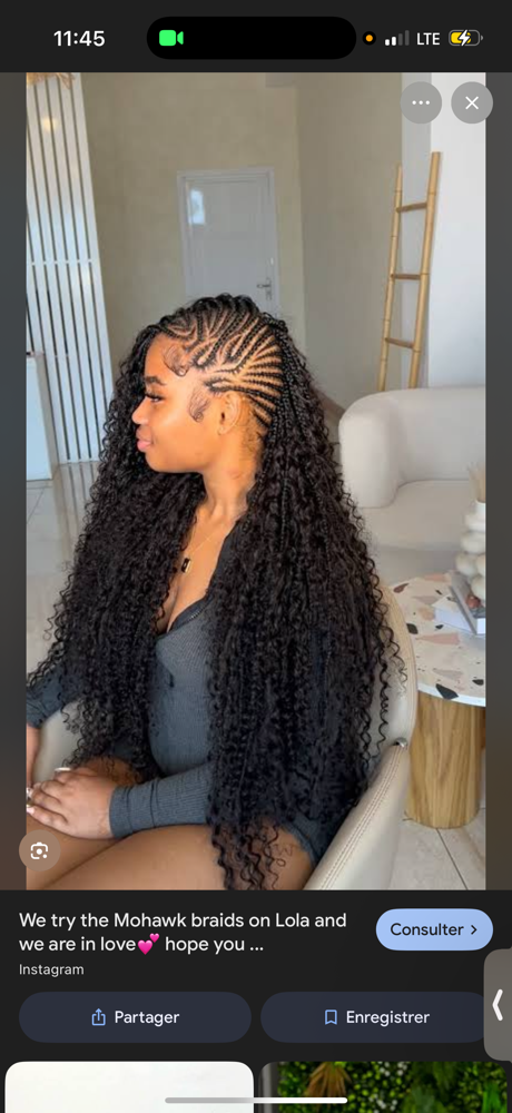 Mohawk Braid at The house of beauty in Atlanta, GA