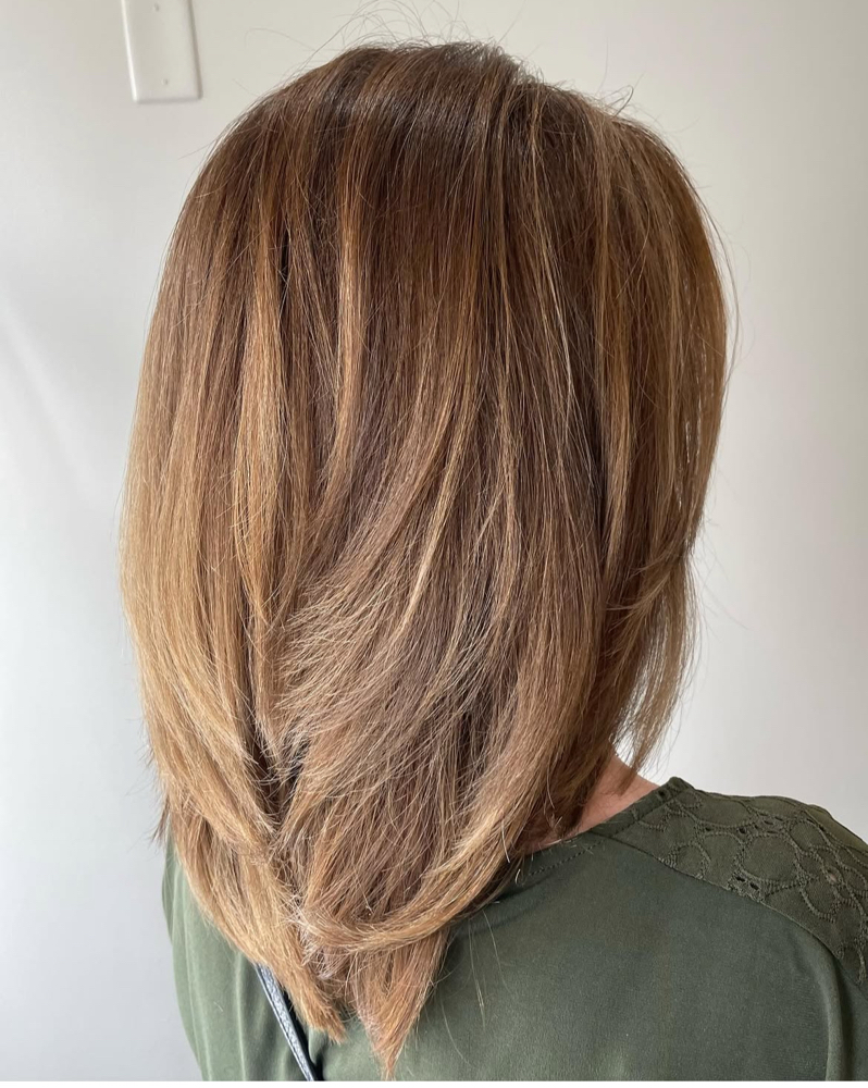 Base Color & blowout at North & South Styles by Bri in Wake Forest, NC