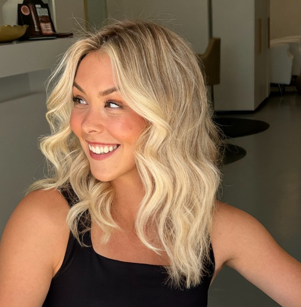 Wet Balayage, Toner, Blow Dry