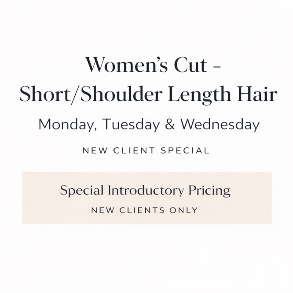 WOMEN’S CUT-SHORT HAIR OFFER