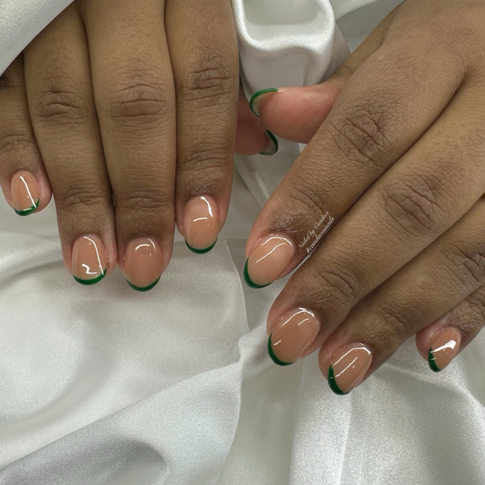 Dry Gel Manicure With Smple Art