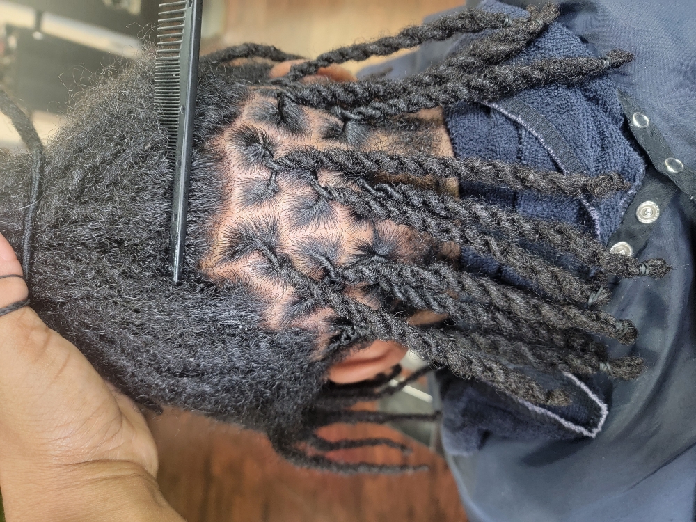 Rope Twist Style For Locs