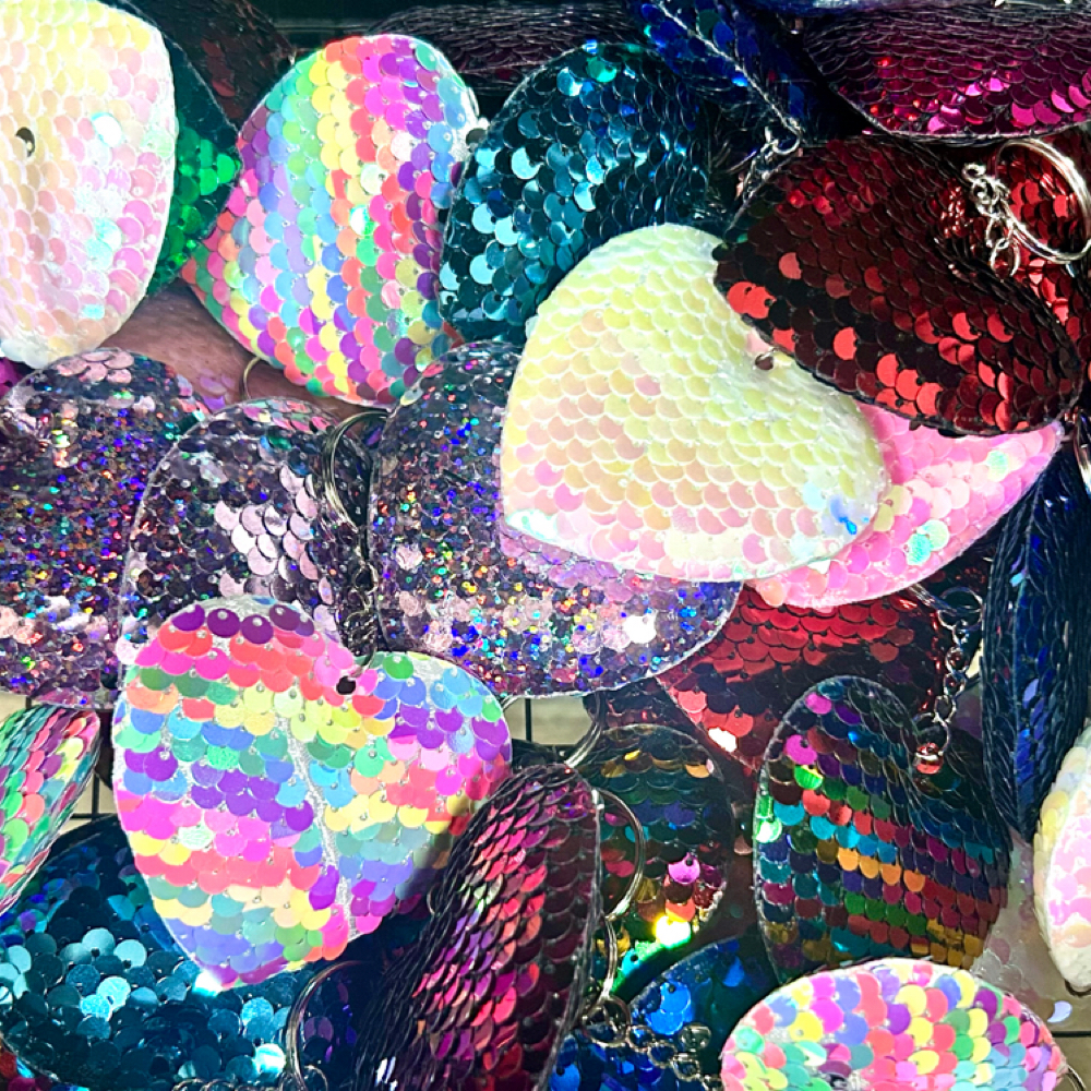 Sequin Keyring at Always & Forever Permanent Jewelry & Art Studio in Lenexa, KS