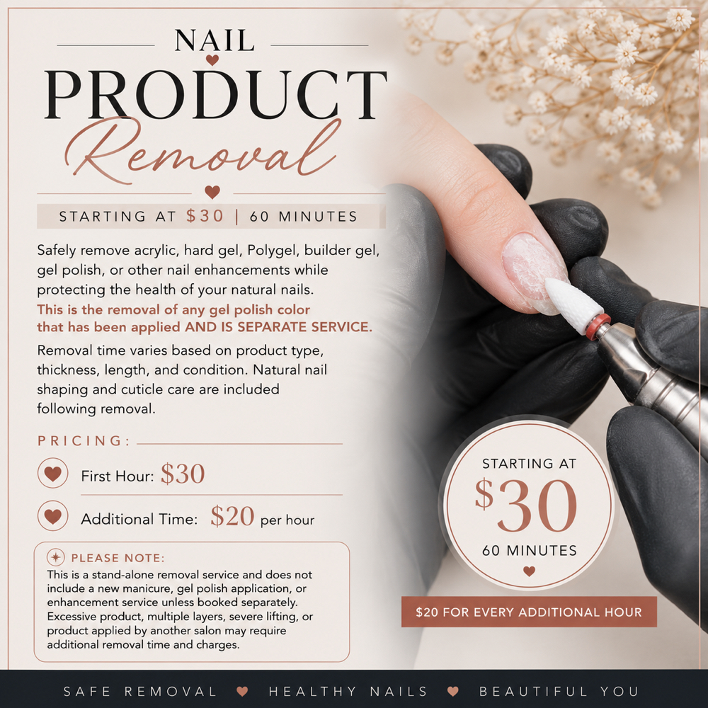 Product Removal at Studio 811 Nail Studio in Ellensburg, WA