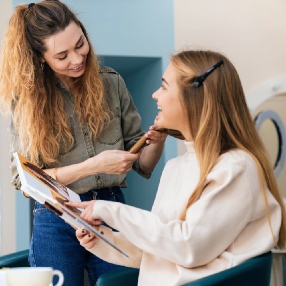 Consultation at Mellow Manor Hair Studio in Moosic, PA