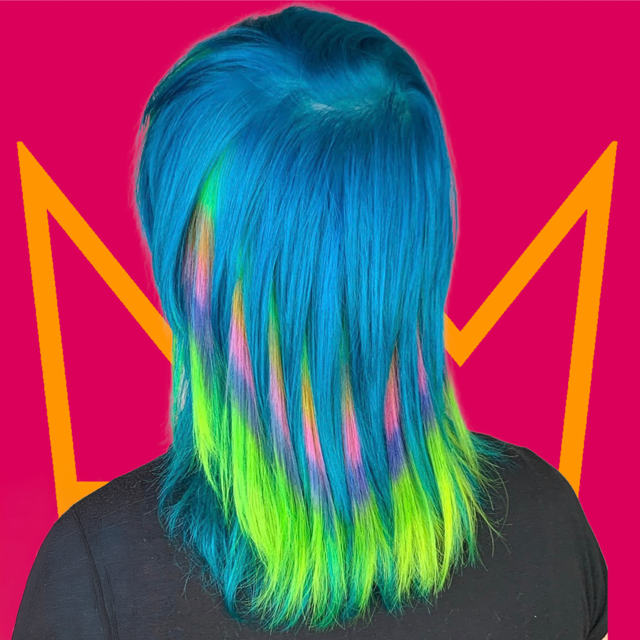 Full vivid color-long hair at Corey TuT Hair in New York, NY
