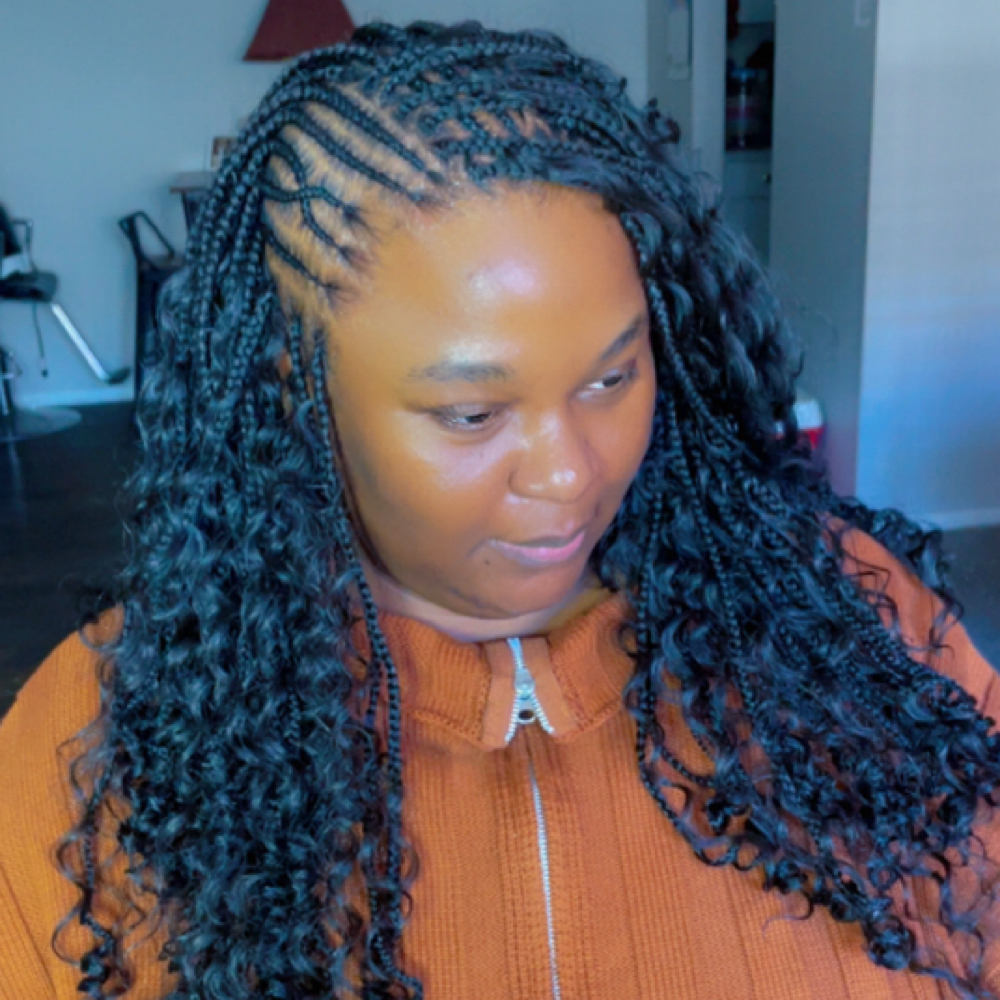 Tribal Knotless at TheeBraidBox LLC in Winston Salem, NC