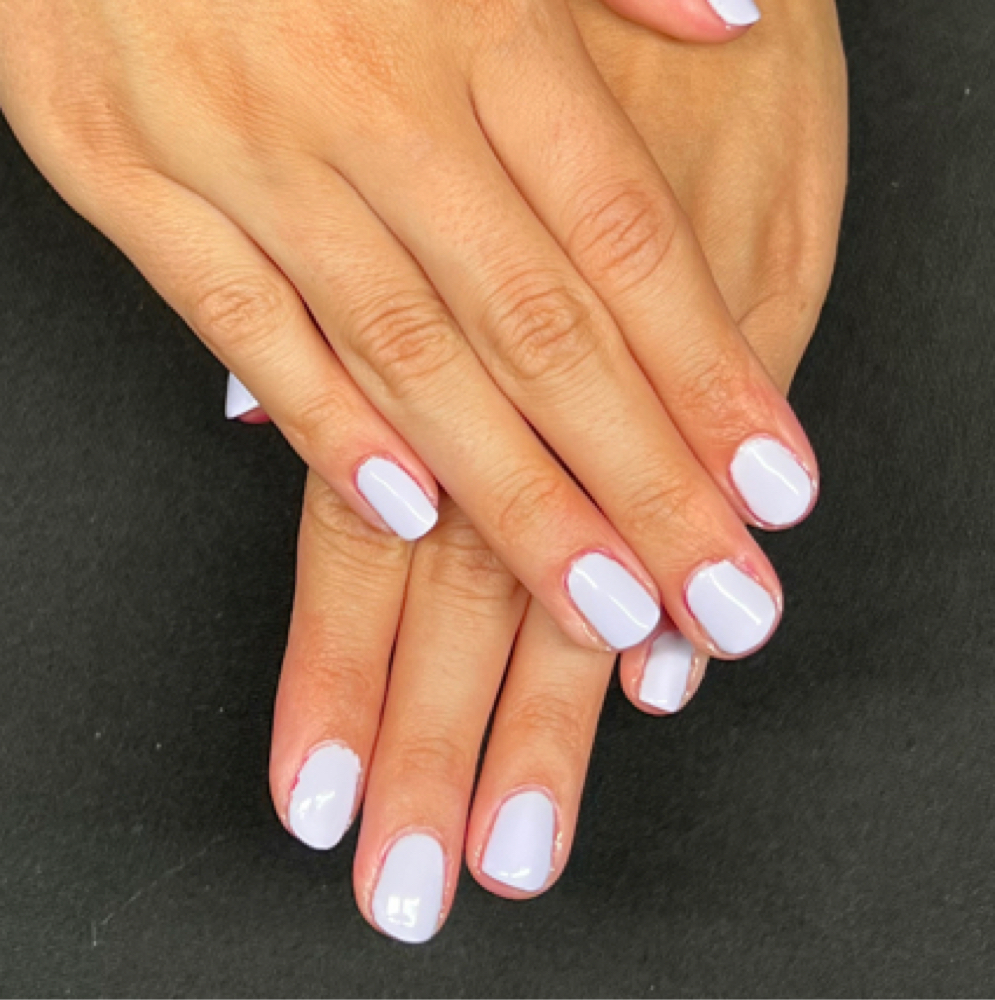 Basic mani at Tangles Salon LLC in North Providence, RI