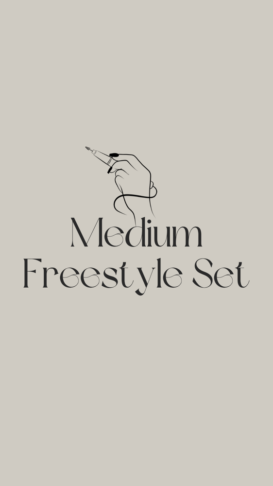 MEDIUM acrylic freestyle set