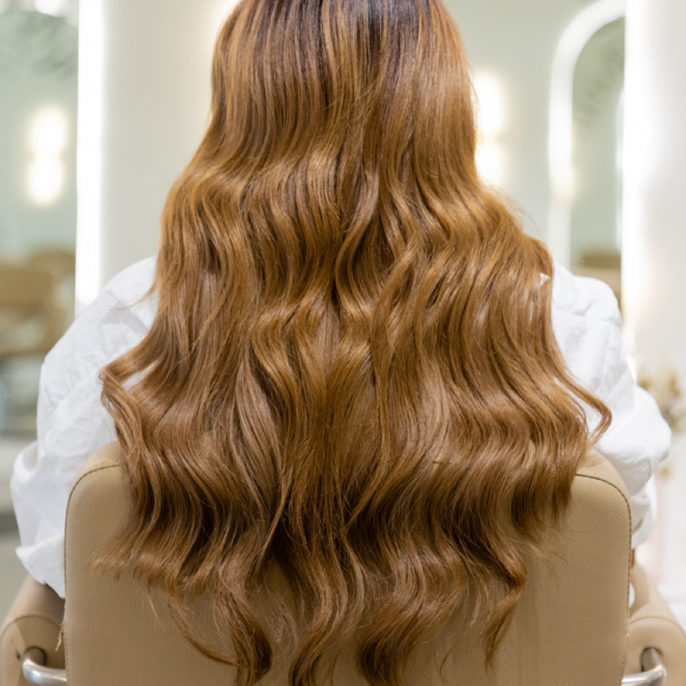 Beaded Row Extension Application at Tress Salon in Fresno, CA