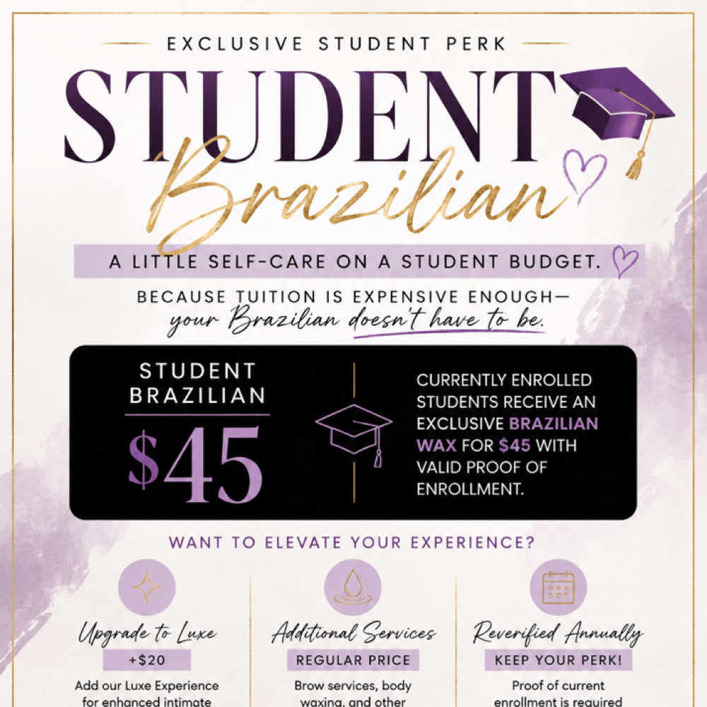 🎓 Student Brazilian | $45 at Waxed By Keedy in Gonzales, LA