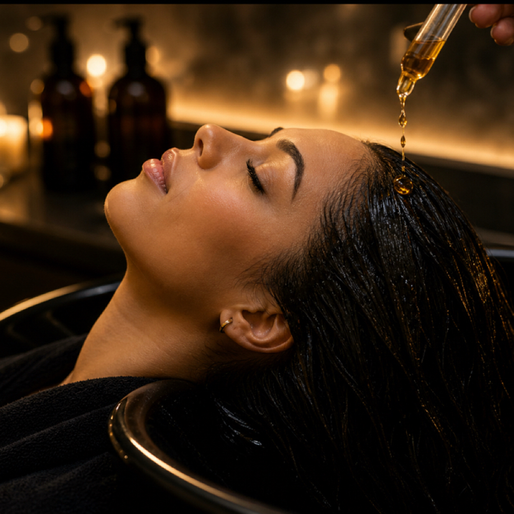 Hot Oil Therapy at HFS Trichology & HeadSpa Inc. in Stockton, CA