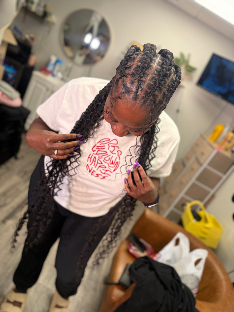 Feed In Braid Plaits at ROYALTY HAIR LOUNGE in Tulsa, OK