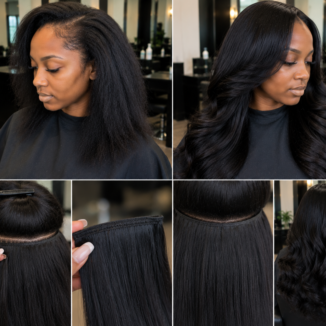 Braidless Sew-in at Preen Beauty Co in Peachtree Corners, GA