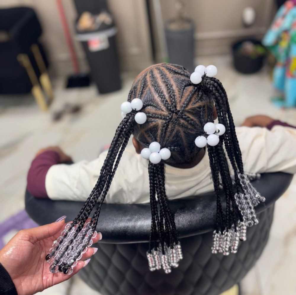 Kids Braids W/designs at Hands Of Beauty By Kevionna in Racine, WI