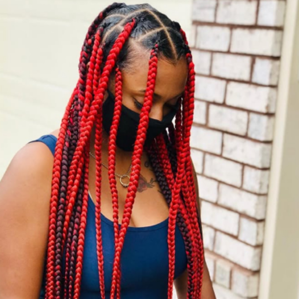 XLarge Knotless Braids at The collective salon and barber spa inc in Locust Grove, GA