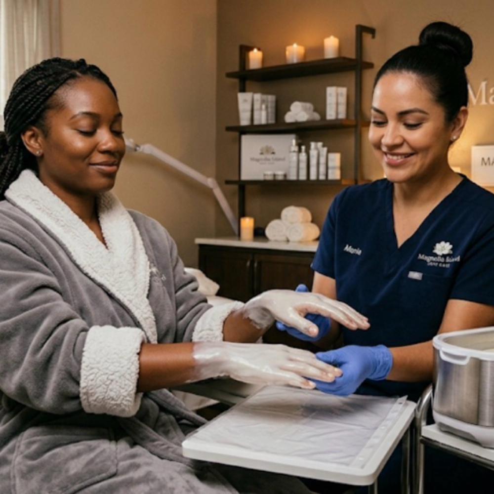 Refreshing Hand Treatment at Magnolia Island Skin Care in Robert, LA