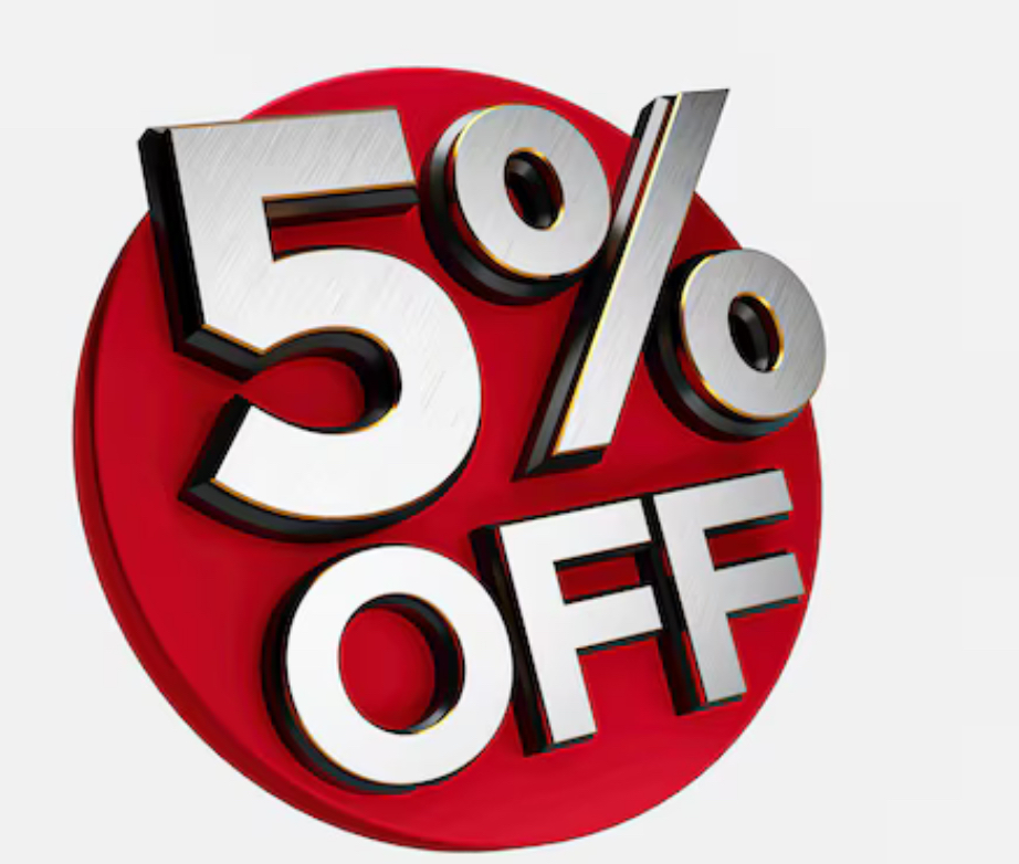 Pay Now And Get 5% off