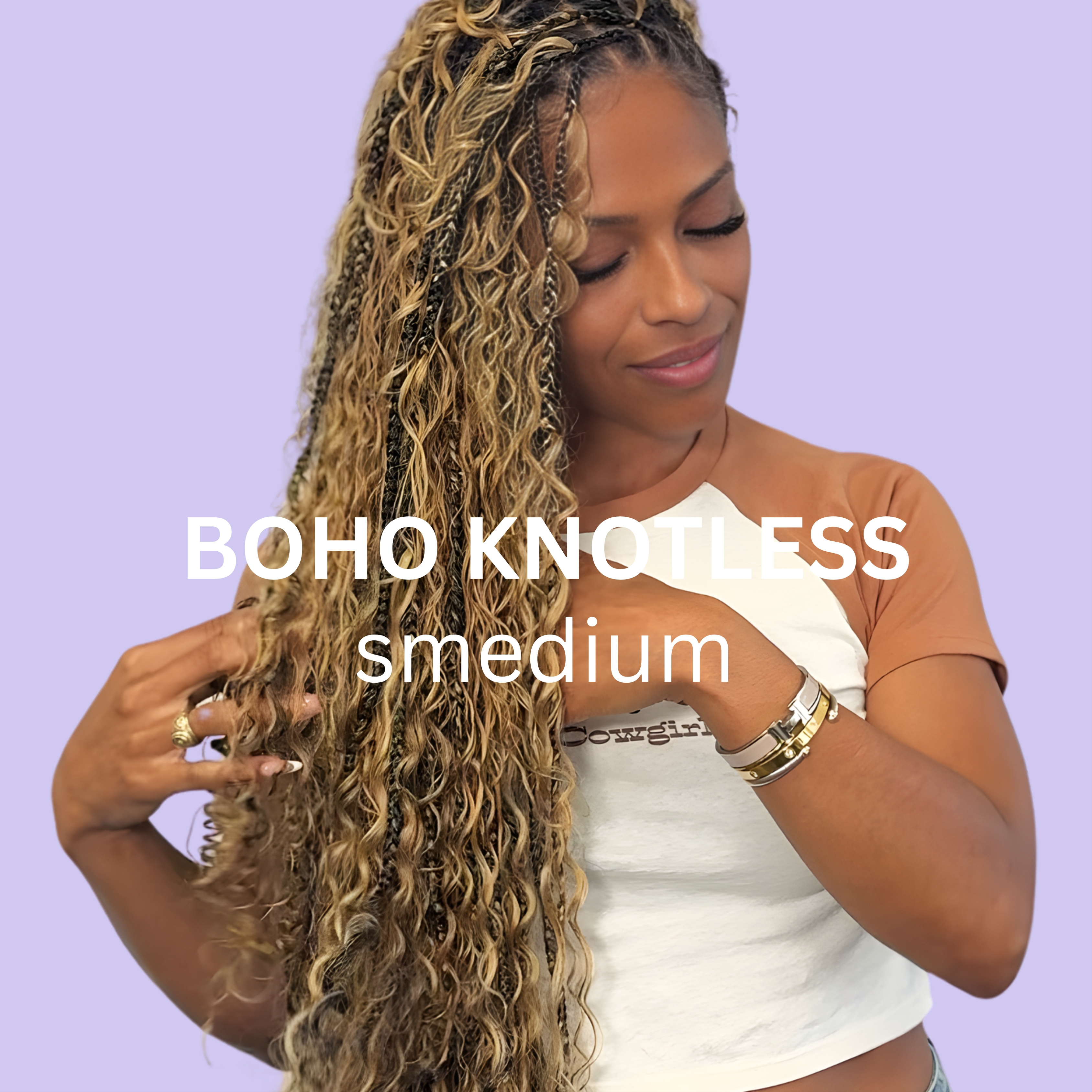 SMedium Boho Knotless at House of Belle in Houston, TX