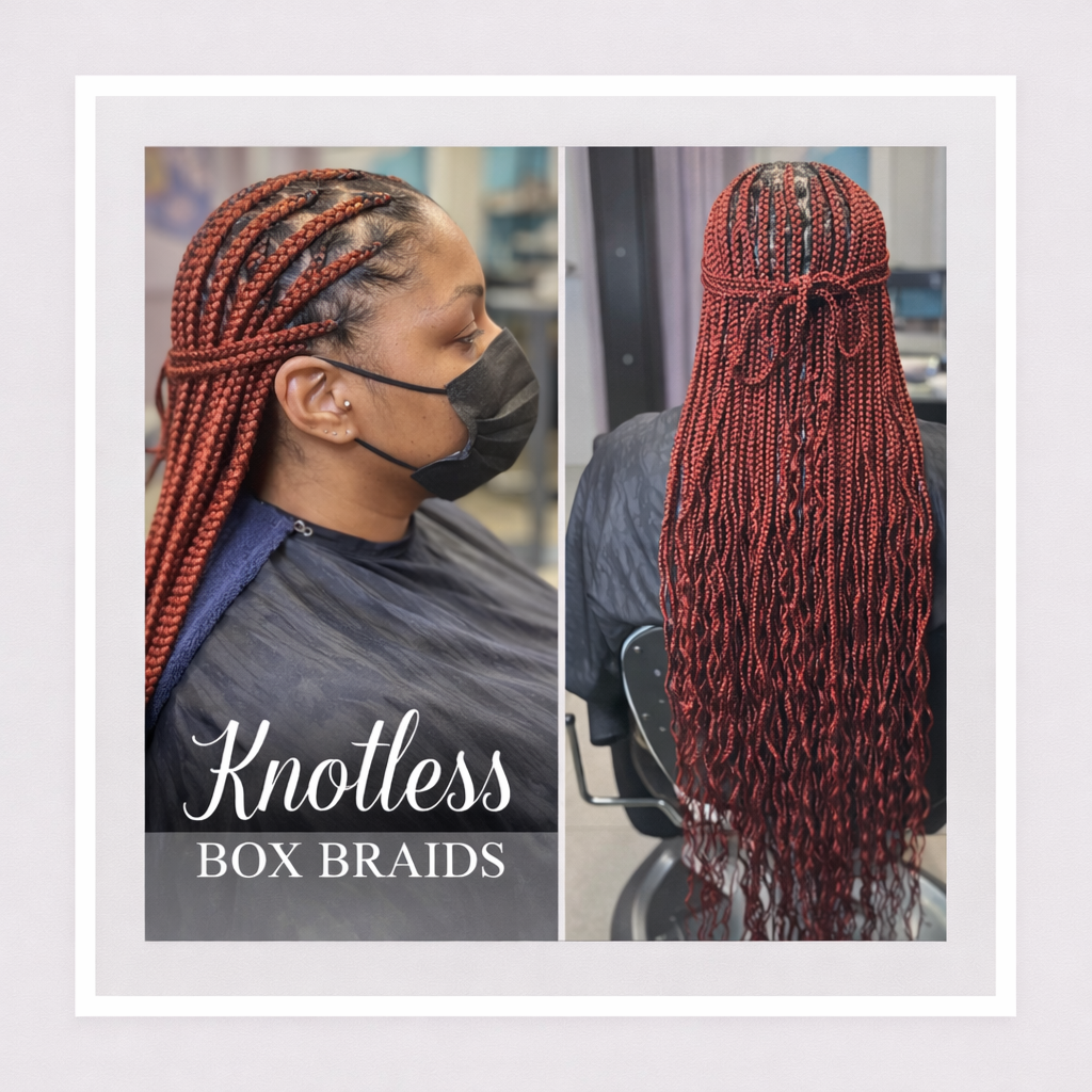 Women’s Knotless Box Braids at Paradise Hair Promotions in Bedford Heights, OH