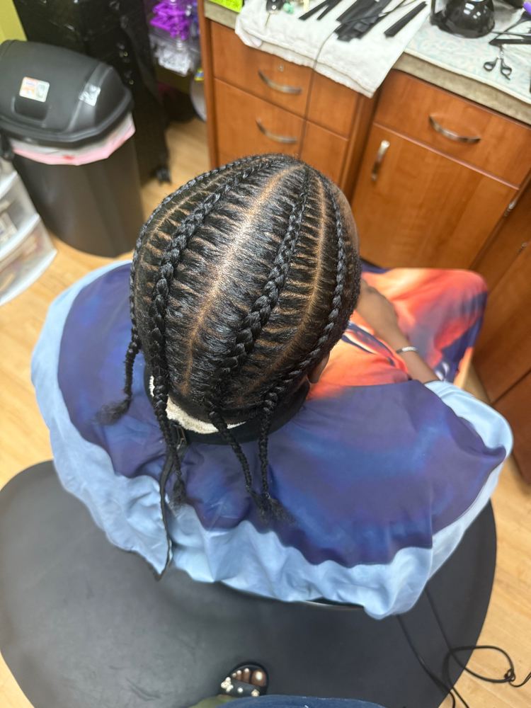 Cornrows And Stitch Braids