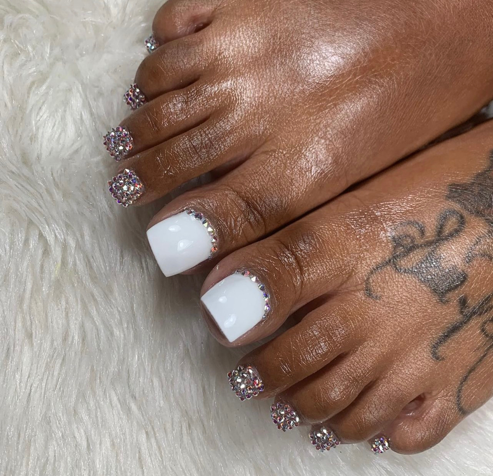 Extra Af Blinged Out Acrylic Toes
