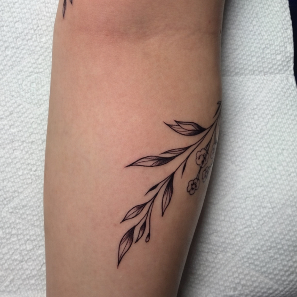 Fine Line Script Tattoo at KGTATTOOSTUDIO in Fort Worth, TX