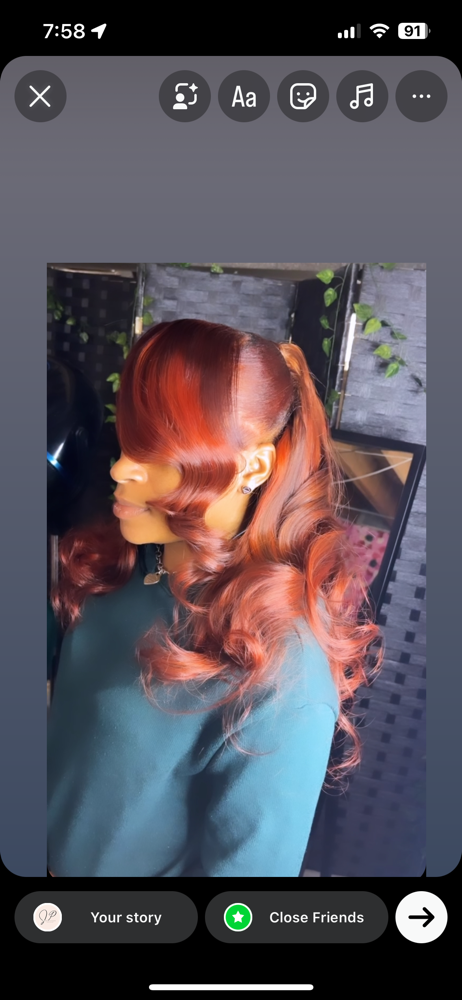 Halfup/Down With Bang&Curls