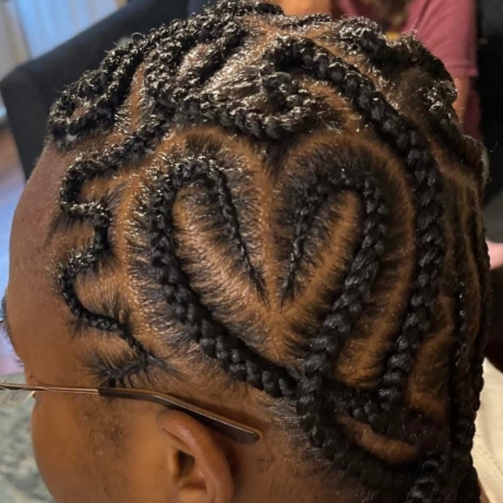 Freestyle Design Stitch Braids at Ms K Hair Braiding in Cincinnati, OH