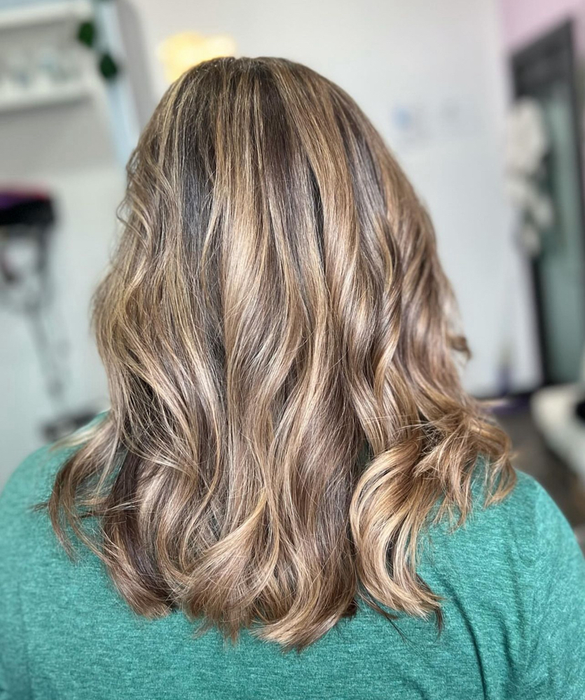 Partial balayage/free Hand Paint