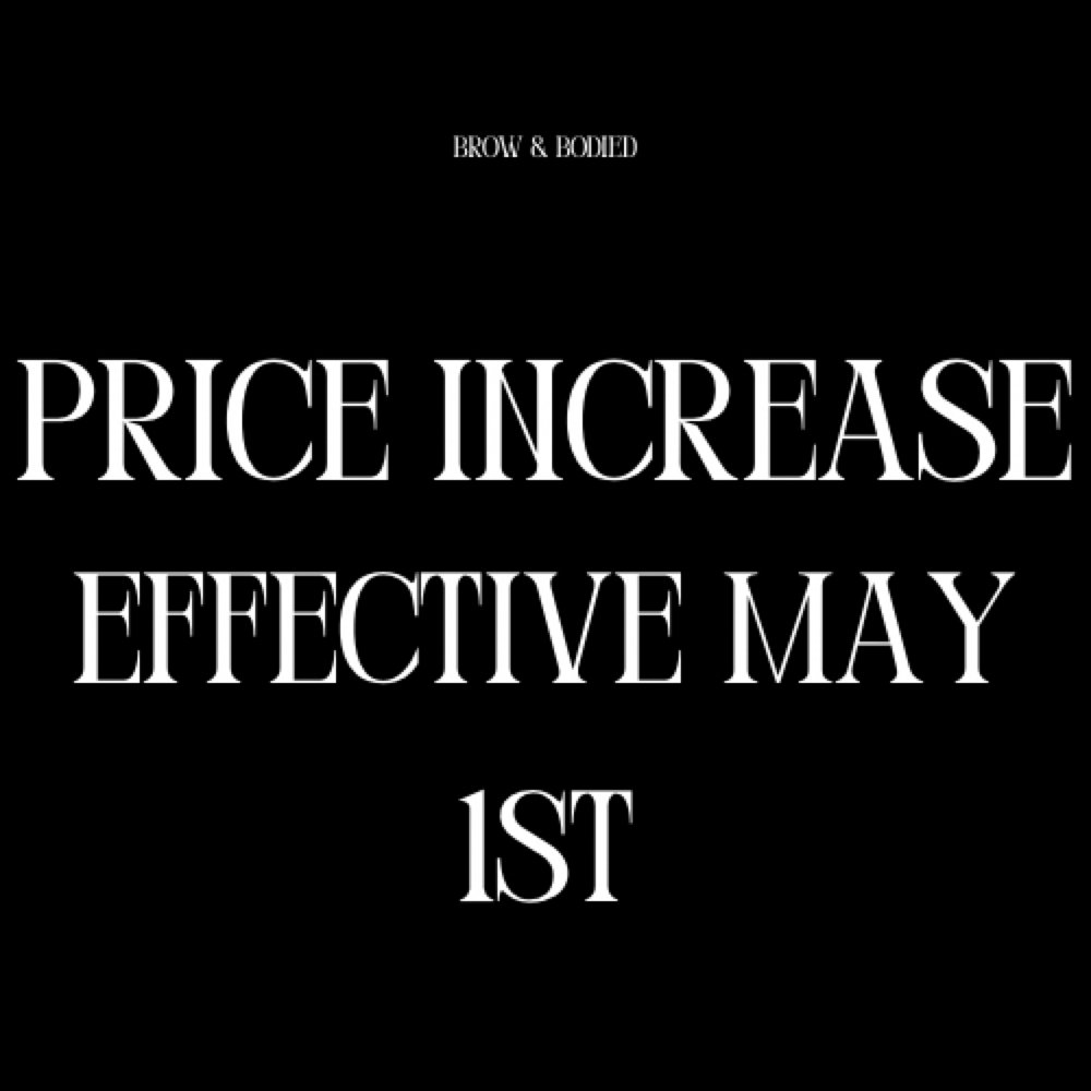 Price Increase May 1st 2026 at The Wax Bar Charlotte in Charlotte NC, NC