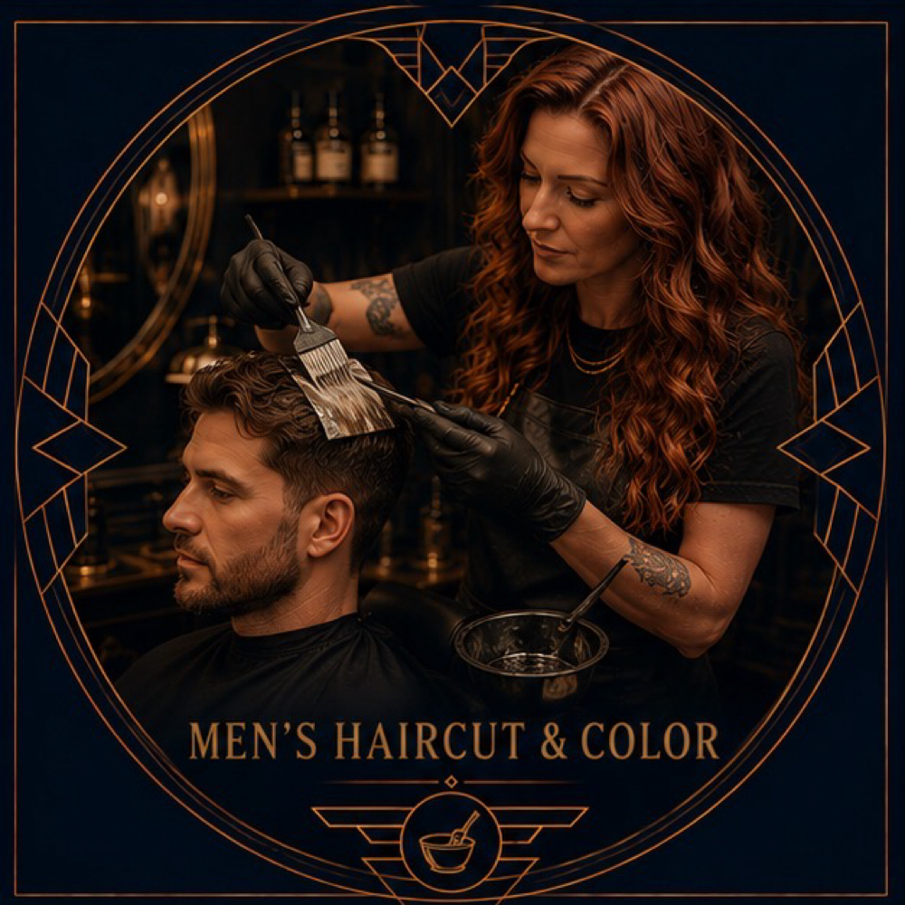 Grey Color Blending Hair at Mage Salon in West Des Moines, IA