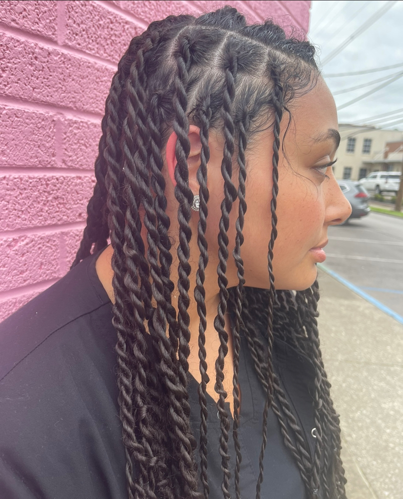 2 strand twist (per hour + hair)