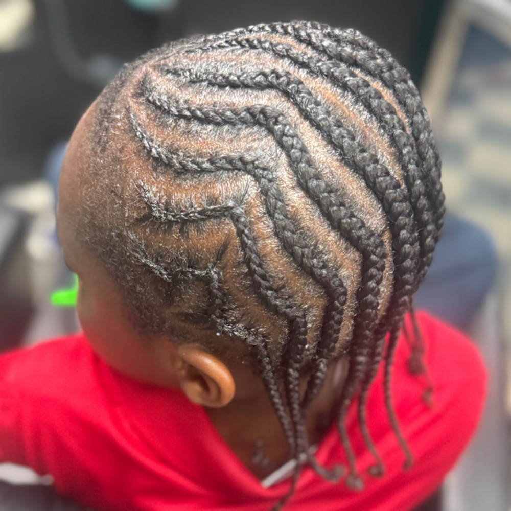 Boys Basic Cornrows at B Diva Braids and Locs in Statesville, NC