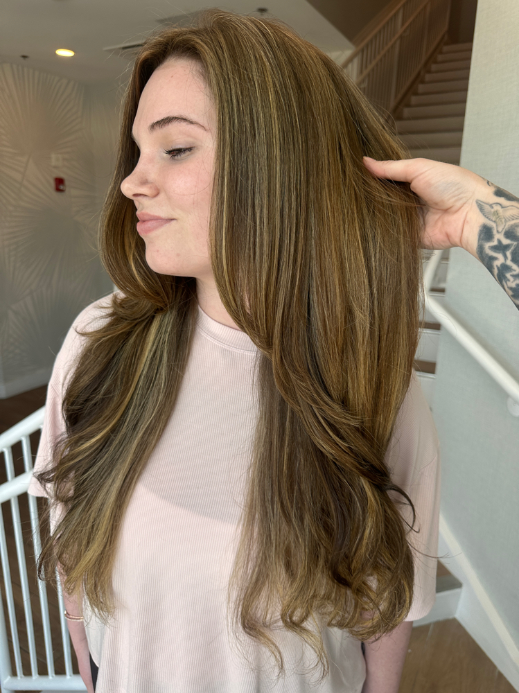 Long Hair Blowout And Or Flat Iron