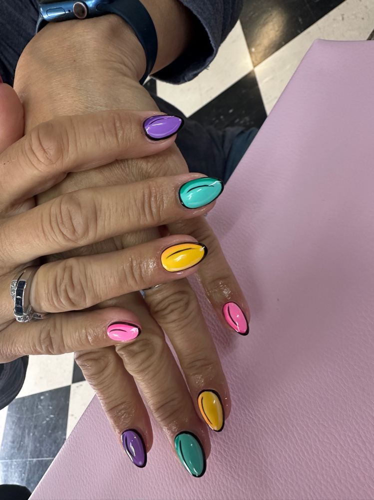 +Linework Nail Art