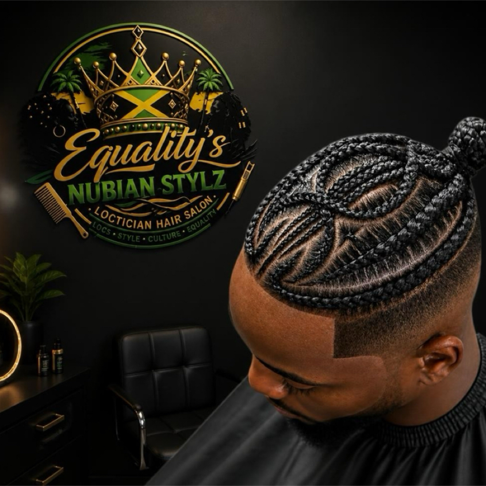 Men’s Cornrows at Equality’s Nubian Stiylz in Hampton, VA