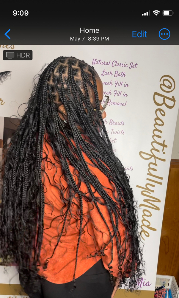 Bohemian Knotless Braids-Smedium