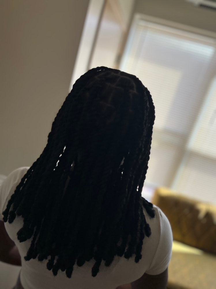 Small Invisible Locs ( Mid Back )