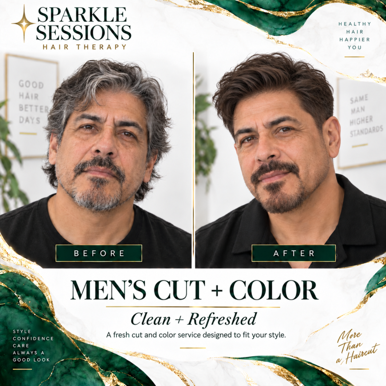 Mens Color + Haircut at Sparkle Sessions in Yorba Linda, CA