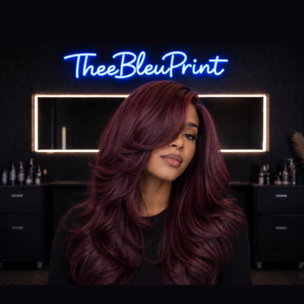 Signature All-Over Color + Blowout at TheeBleuPrint in Tucson, AZ