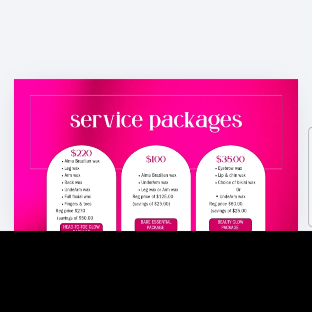 Beauty Glow Package at GetwaxedbyAlma in Salem, OR
