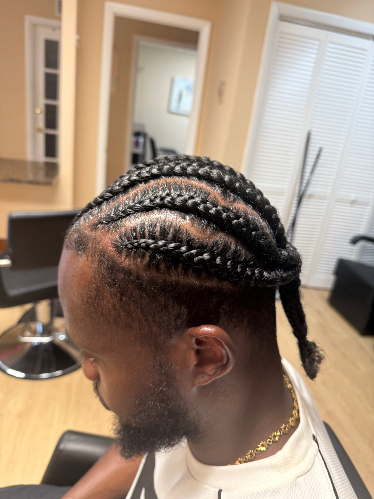 Stitch Braids SIX CORNROWS at The Loc Genius in Millington, MD
