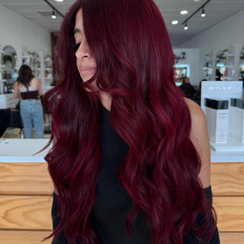 Single Process Color & Style at Único Hair Studio in Fullerton, CA