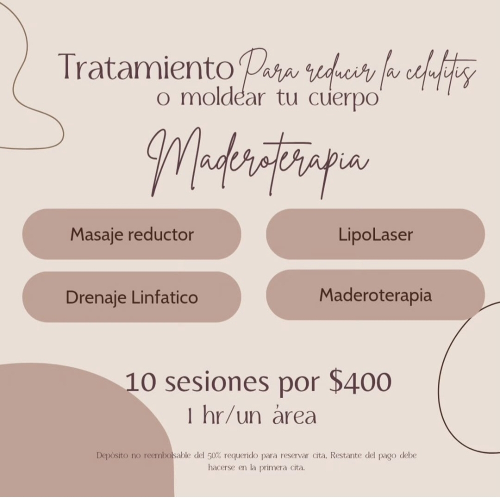 Oferta $400 MADEROTERAPIA