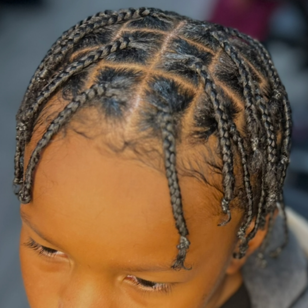 Men Clean Parts Box Braids