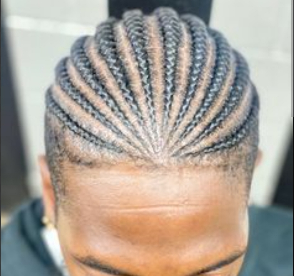Corn Rows (Natural Hair) Braid Down at The Beauty Agenda in Rockingham, NC