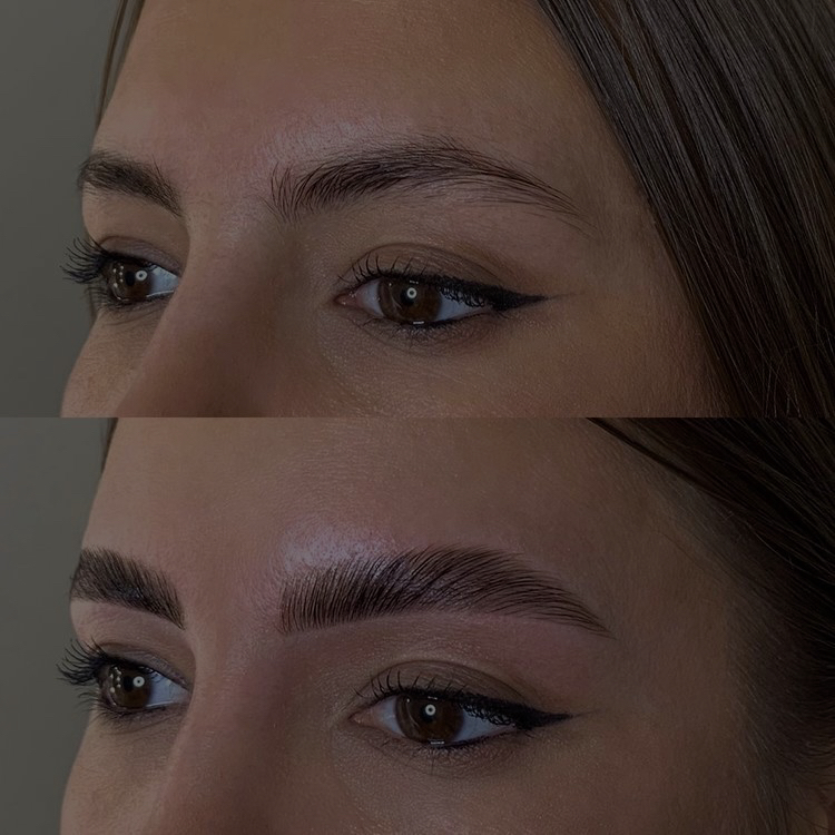 Brow Lamination And Hybrid Stain
