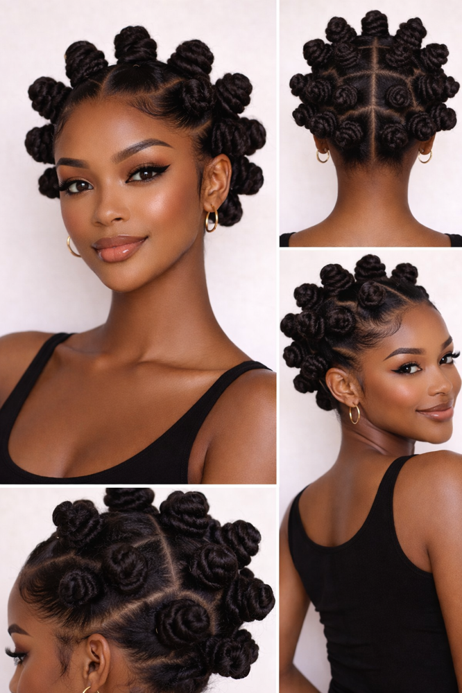 Bantu Knots at Madd About Beauty in Belleville, MI