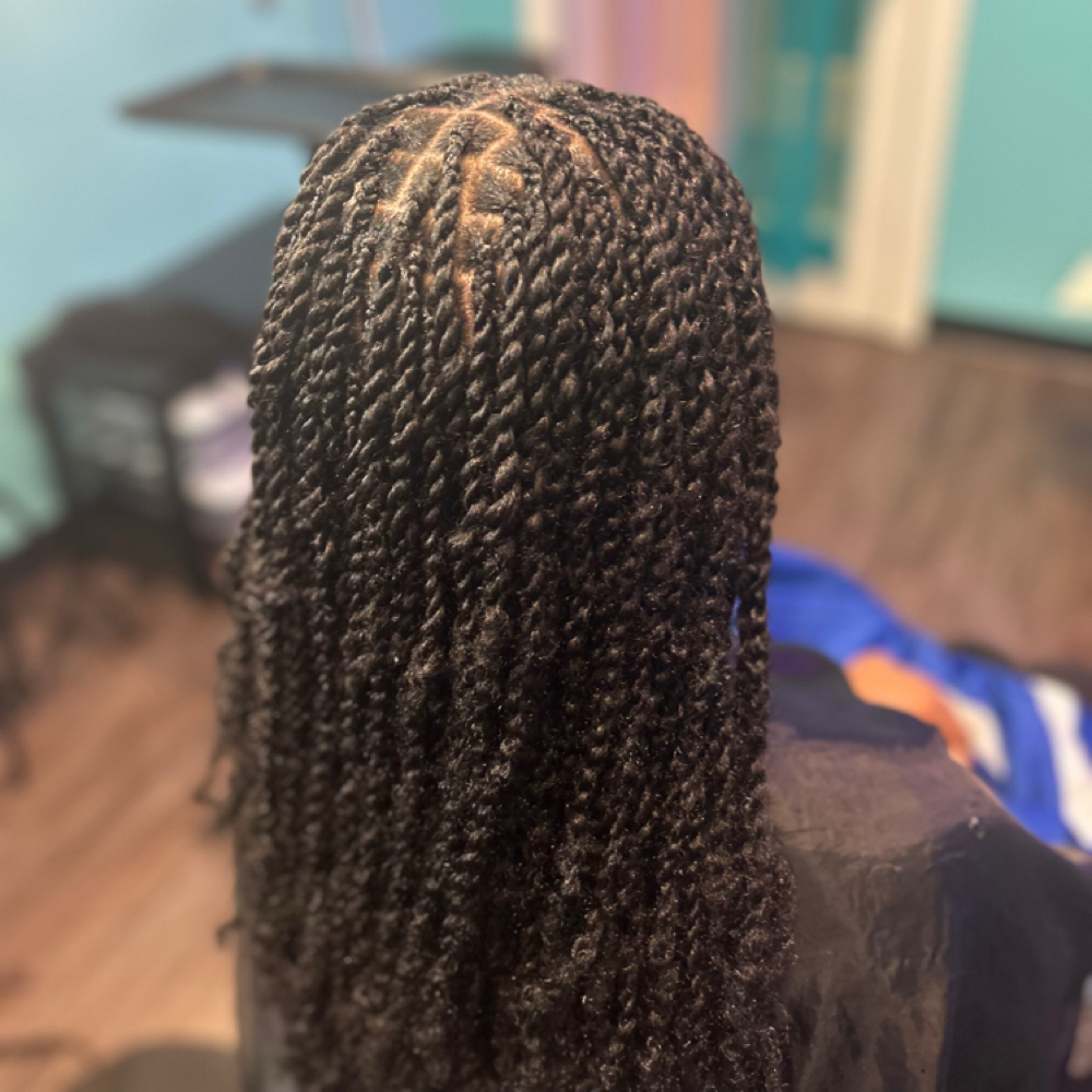 Mini Twist (Synthetic Hair) at Thahairtherapist in Houston, TX